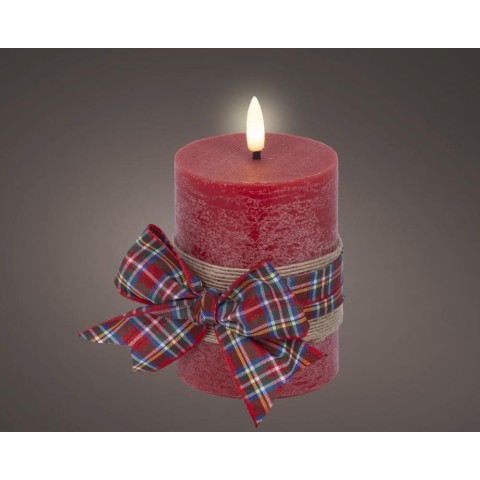 CANDELA LED CILINDRO ROSSO H.13 D.7.5